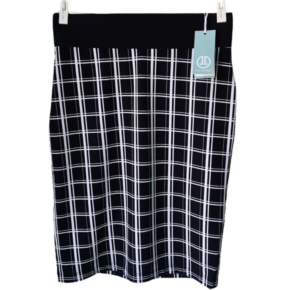 Liz Lange stretchy checkered pencil skirt - Picture 1 of 10